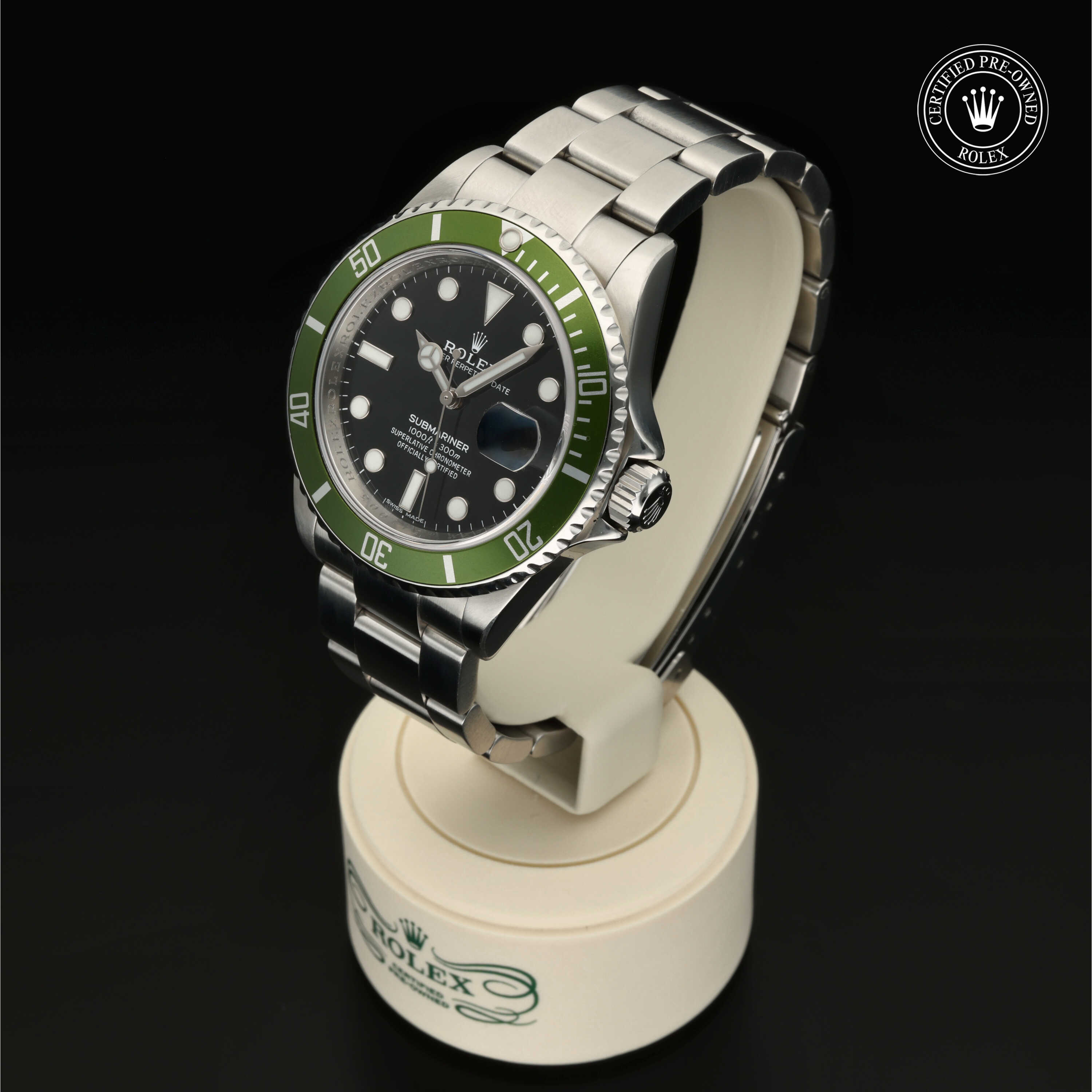 : Submariner Date aus Edelstahl Oystersteel von Rolex Certified Pre-Owned