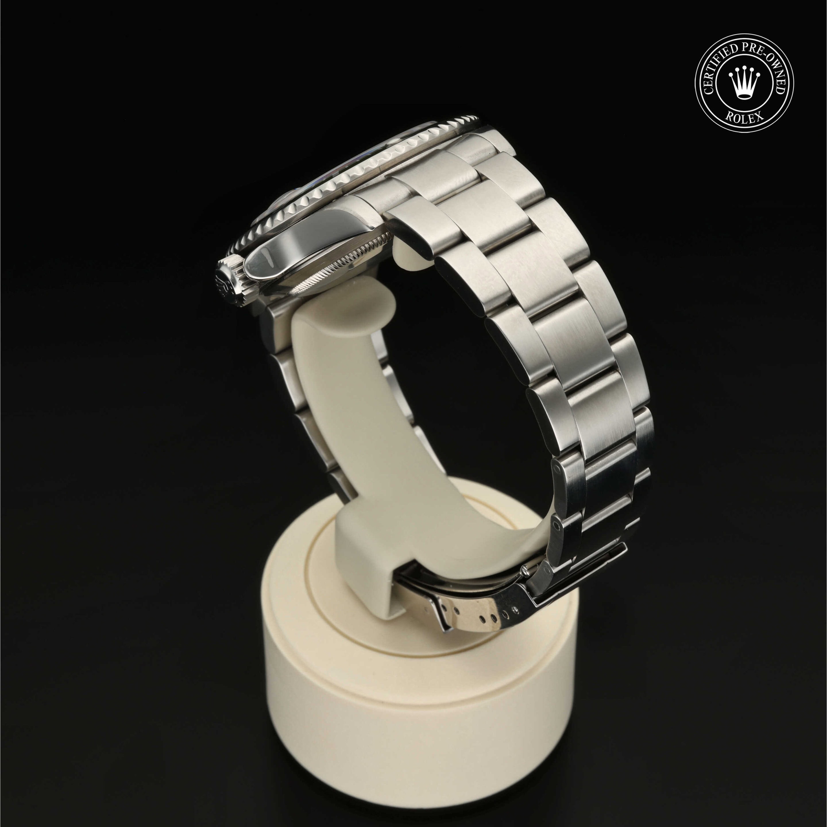 : Submariner Date aus Edelstahl Oystersteel von Rolex Certified Pre-Owned