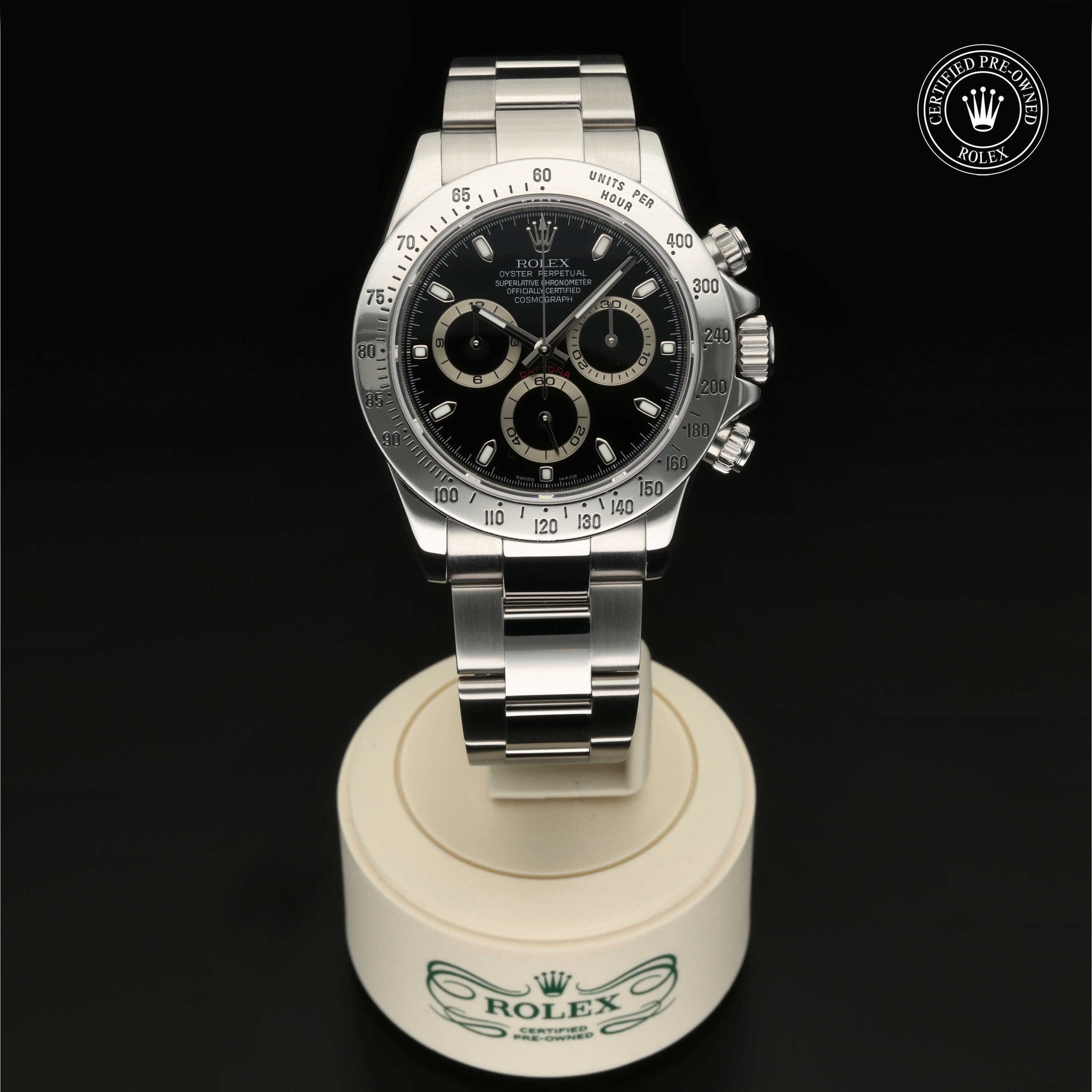 : Cosmograph Daytona 2008 aus Edelstahl Oystersteel von Rolex Certified Pre-Owned
