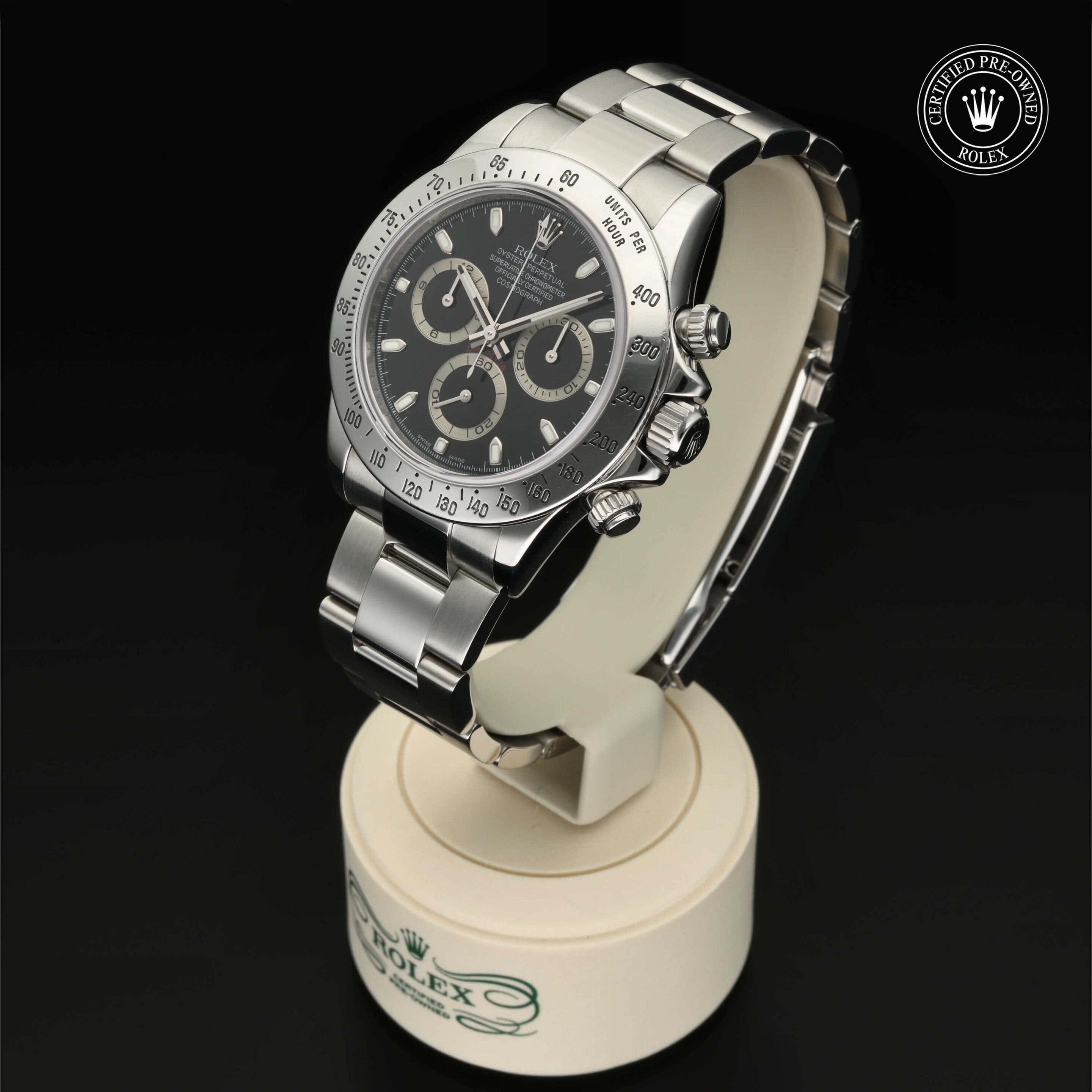 : Cosmograph Daytona 2008 aus Edelstahl Oystersteel von Rolex Certified Pre-Owned