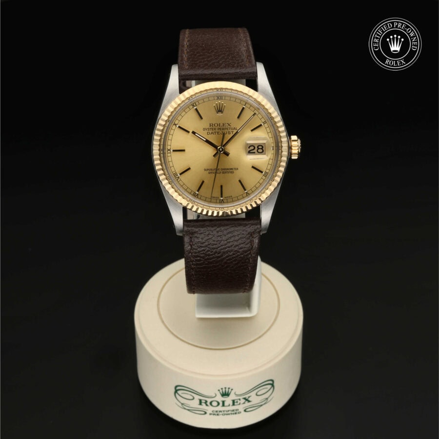 : Datejust 36 aus Edelstahl Oystersteel und Gold von Rolex Certified Pre-Owned