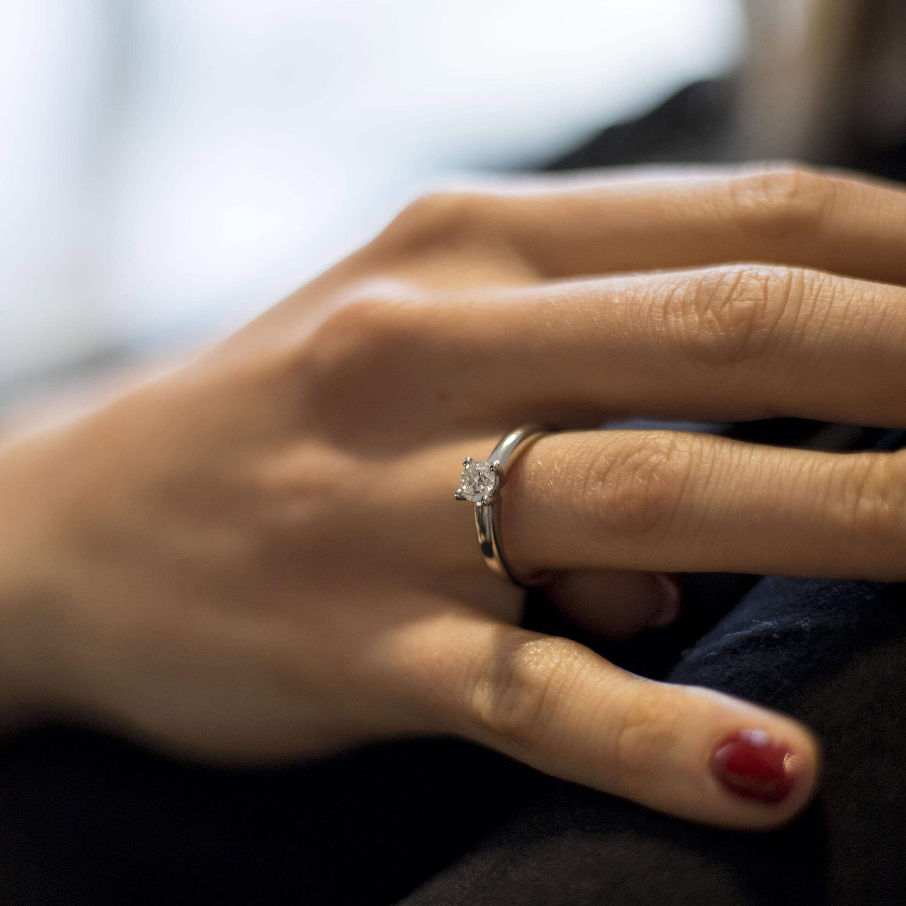 Schmuck: Soltaire Ring Platin aus 950 Platin von Hans D. Krieger