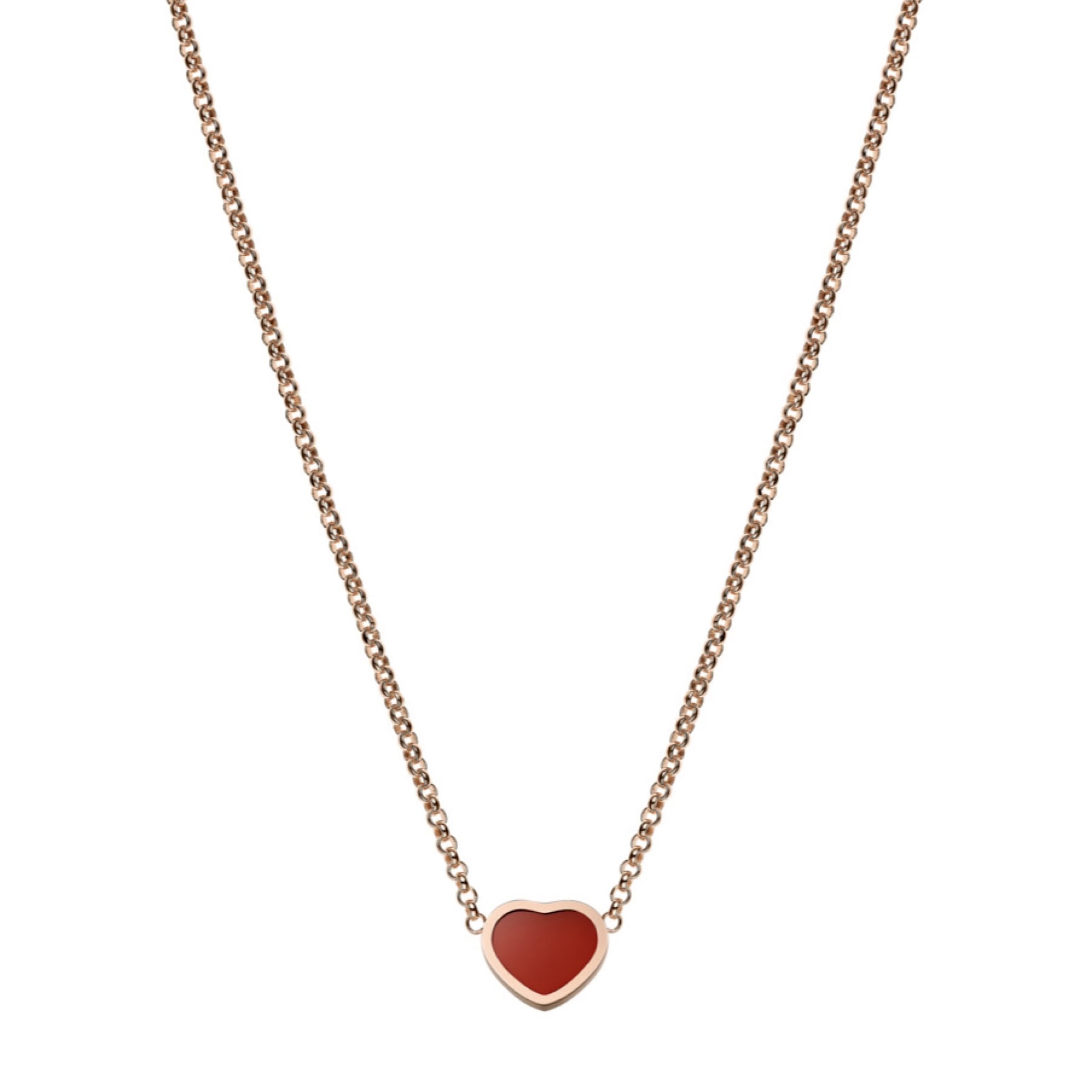 Schmuck: Chopard Happy Hearts Karneol Kette Roségold aus 750 Roségold von CHOPARD