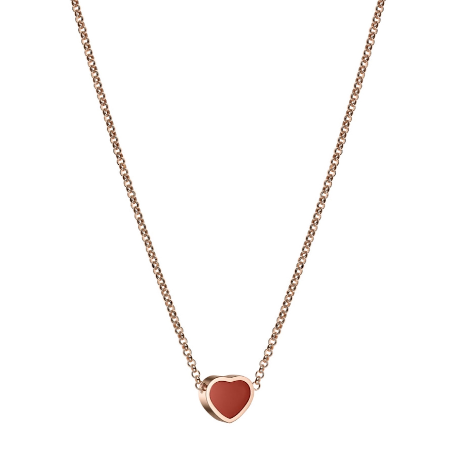 Schmuck: Chopard Happy Hearts Karneol Kette Roségold aus 750 Roségold von CHOPARD