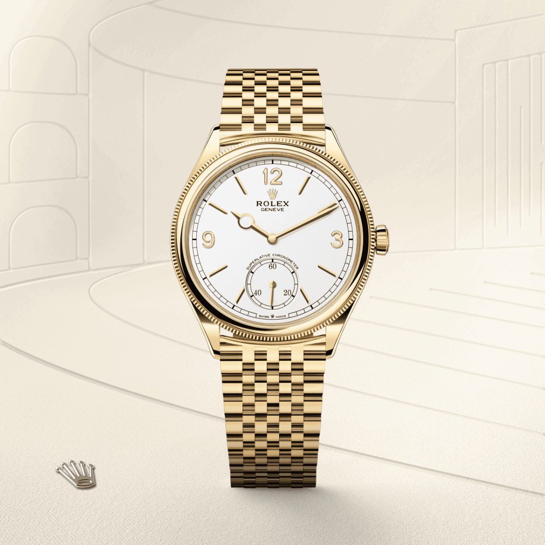 Rolex 1908 39 mm, 18 Karat Gelbgold, poliert (M52508-0008) – Juwelier-Eckstein