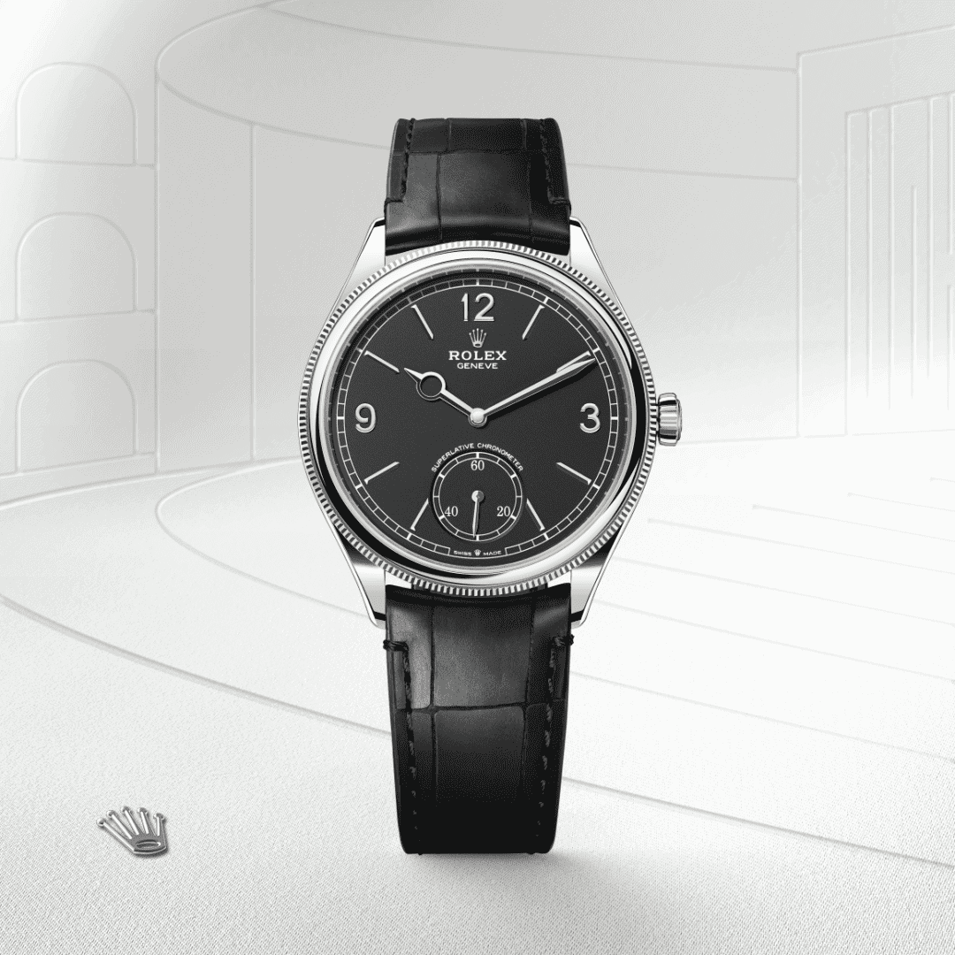 Rolex 1908 39 mm, 18 Karat Weißgold, poliert (M52509-0002) – Juwelier-Eckstein