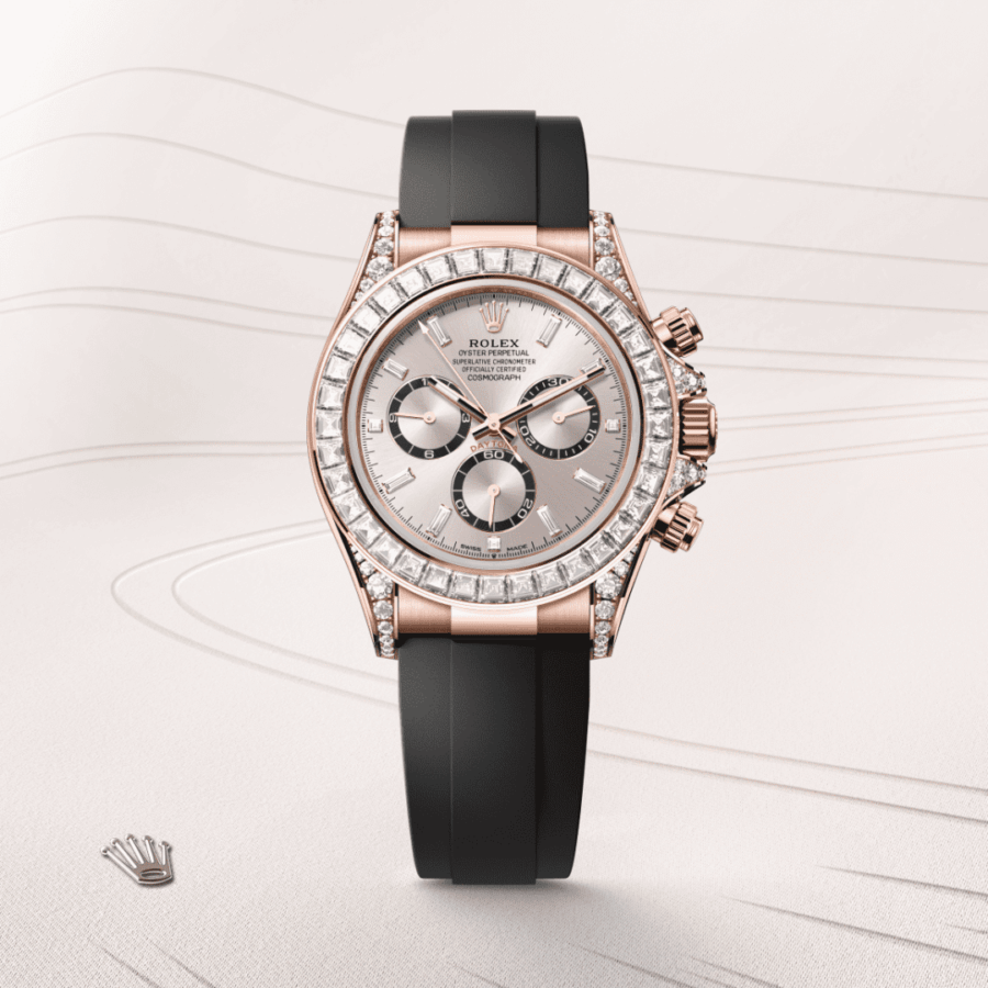 Rolex Cosmograph Daytona Oyster, 40 mm, Everose-Gold mit Diamanten (M126535TBR-0002) – Juwelier-Eckstein