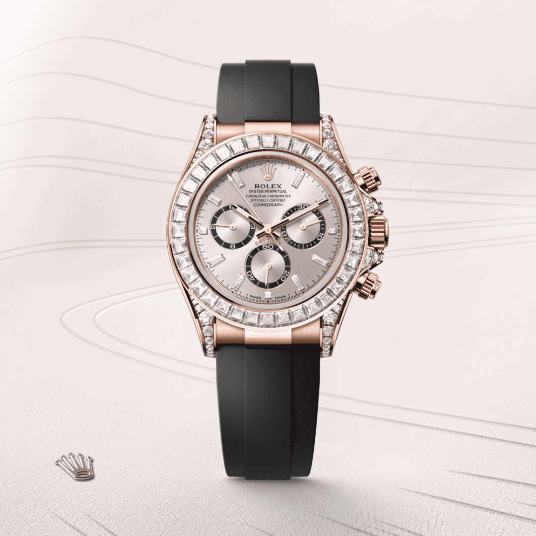Rolex Cosmograph Daytona Oyster, 40 mm, Everose-Gold mit Diamanten (M126535TBR-0002) – Juwelier-Eckstein