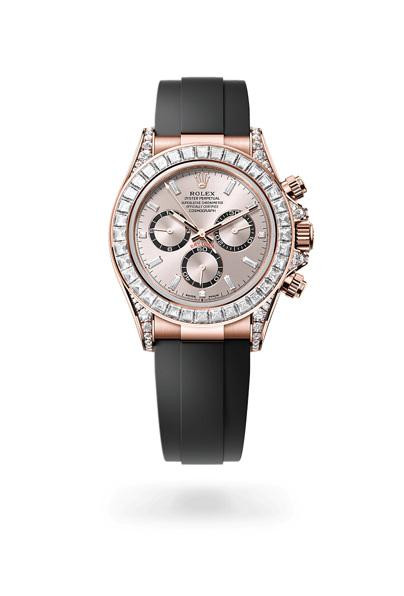 Rolex Cosmograph Daytona in 18 Karat Everose-Gold, Hornbügel mit Diamanten (M126535TBR-0002) – Juwelier-Eckstein