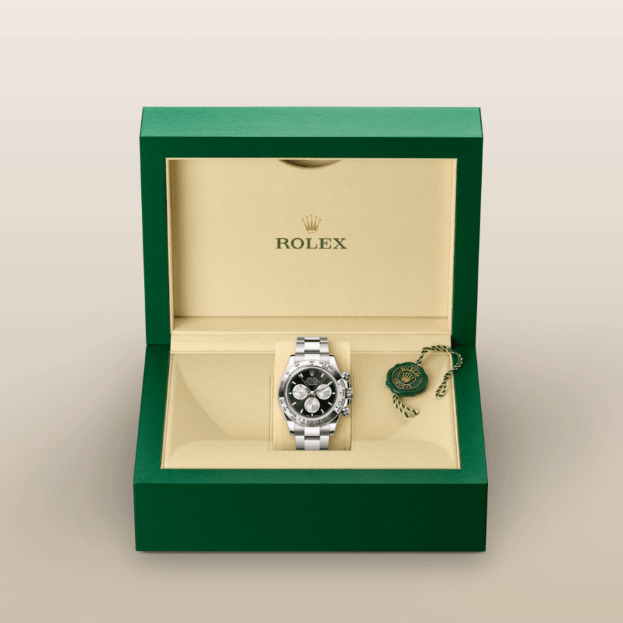 Rolex Cosmograph Daytona mit Oyster-Band (dreireihig), massive Elemente (M126509-0001) – Juwelier-Eckstein
