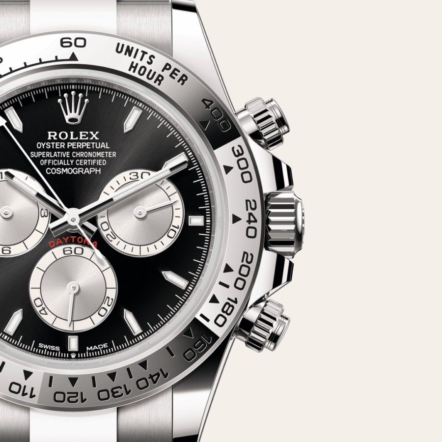 Rolex Cosmograph Daytona mit Zifferblatt Strahlend schwarz und stahlgrau (M126509-0001) – Juwelier-Eckstein