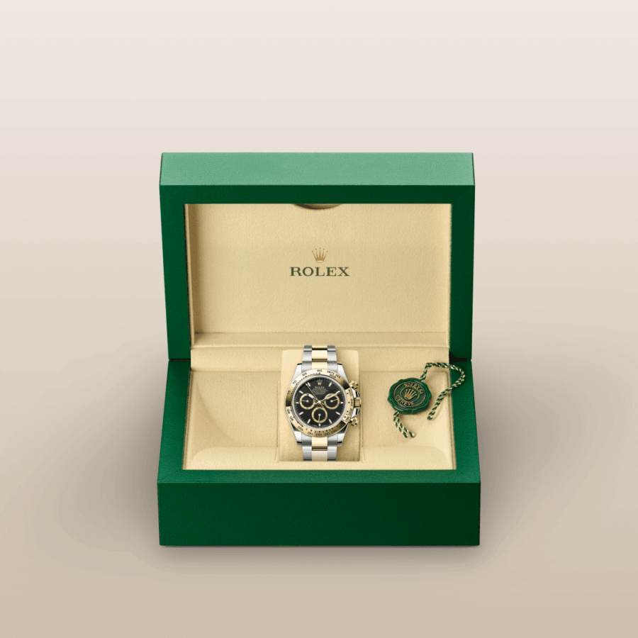 Rolex Cosmograph Daytona mit Oyster-Band (dreireihig), massive Elemente (M126503-0003) – Juwelier-Eckstein