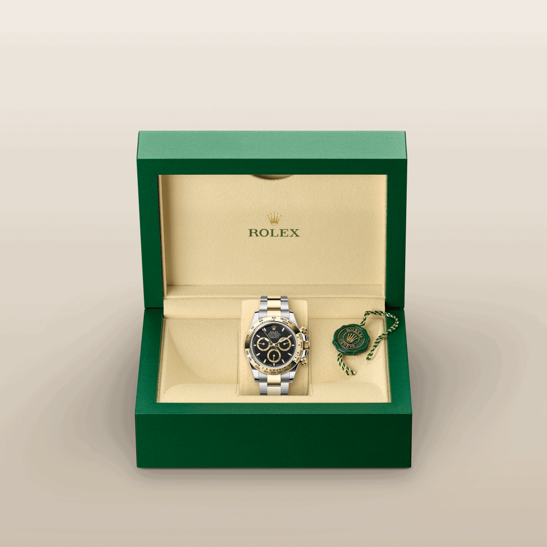 Rolex Cosmograph Daytona mit Oyster-Band (dreireihig), massive Elemente (M126503-0003) – Juwelier-Eckstein