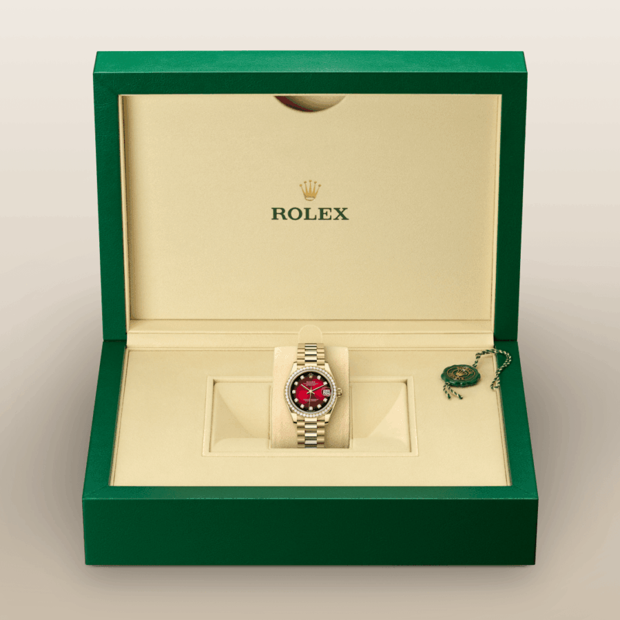 Rolex Datejust 31 mit President, dreireihig, halbrunde Elemente (M278288RBR-0041) – Juwelier-Eckstein