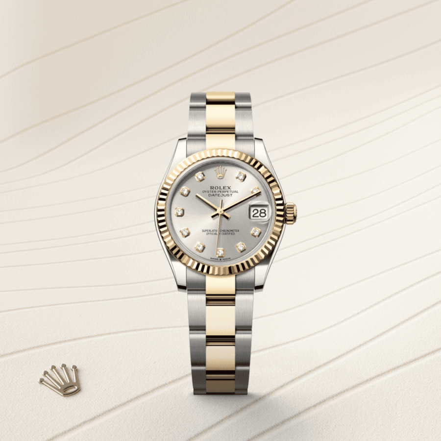 Rolex Datejust 31 Oyster, 31 mm, Edelstahl Oystersteel und Gelbgold (M278273-0019) – Juwelier-Eckstein