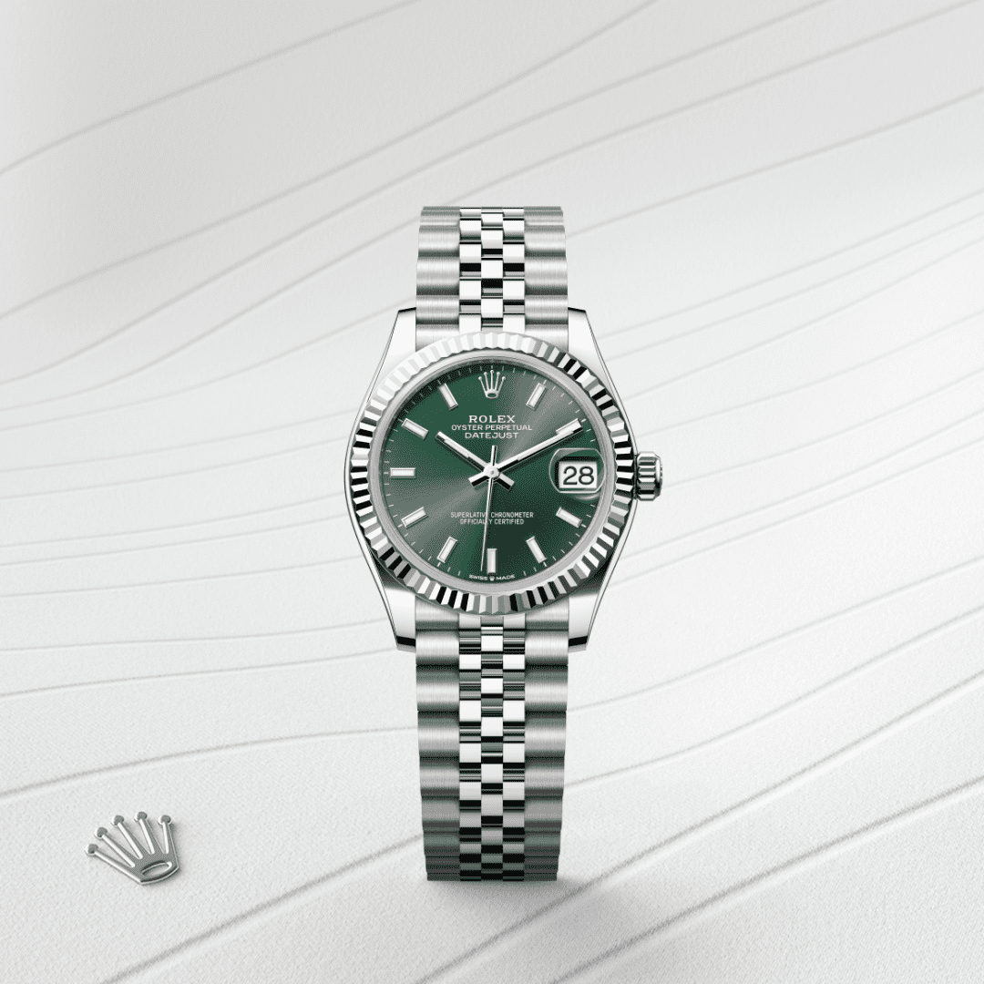 Rolex Datejust 31 Oyster, 31 mm, Edelstahl Oystersteel und Weißgold (M278274-0018) – Juwelier-Eckstein