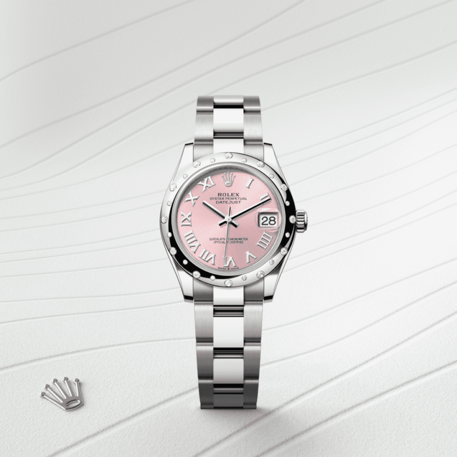 Rolex Datejust 31 Oyster, 31 mm, Edelstahl Oystersteel und Weißgold mit Diamanten (M278344RBR-0021) – Juwelier-Eckstein