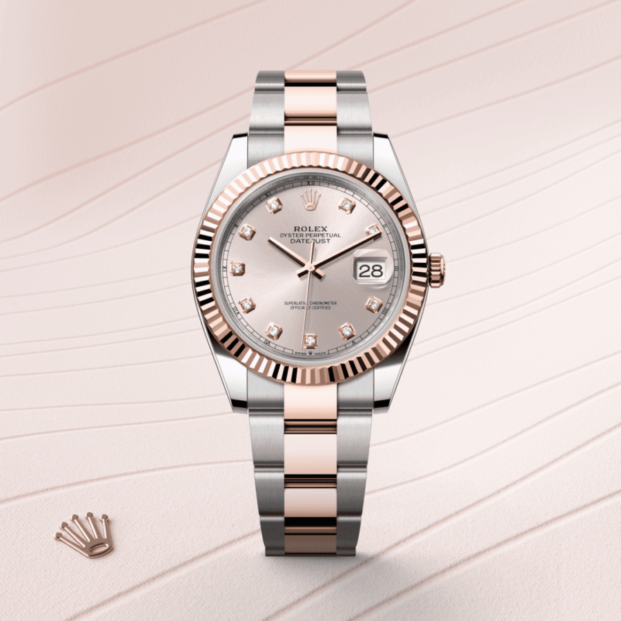 Rolex Datejust 41 Oyster, 41 mm, Edelstahl Oystersteel und Everose-Gold (M126331-0007) – Juwelier-Eckstein