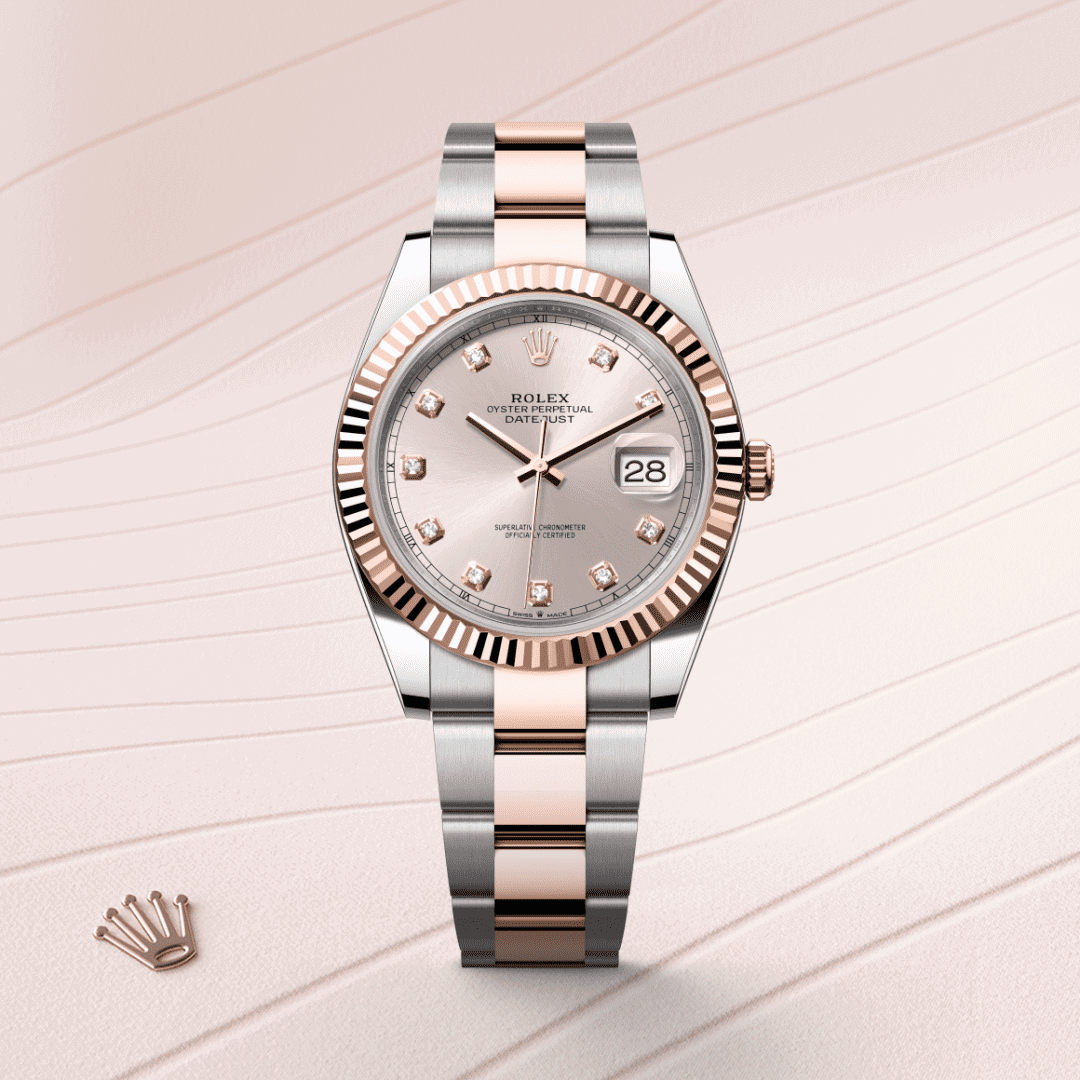 Rolex Datejust 41 Oyster, 41 mm, Edelstahl Oystersteel und Everose-Gold (M126331-0007) – Juwelier-Eckstein