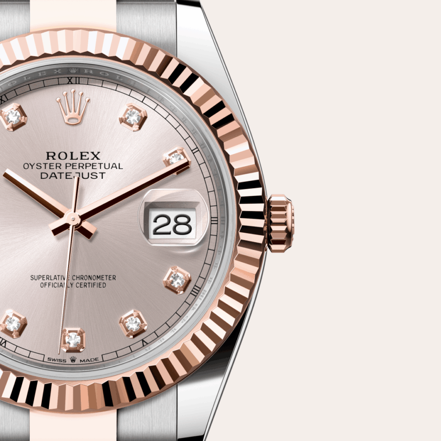 Rolex Datejust 41 mit Zifferblatt Sundust, mit Diamanten besetzt (M126331-0007) – Juwelier-Eckstein