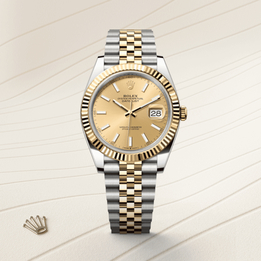 Rolex Datejust 41 Oyster, 41 mm, Edelstahl Oystersteel und Gelbgold (M126333-0010) – Juwelier-Eckstein