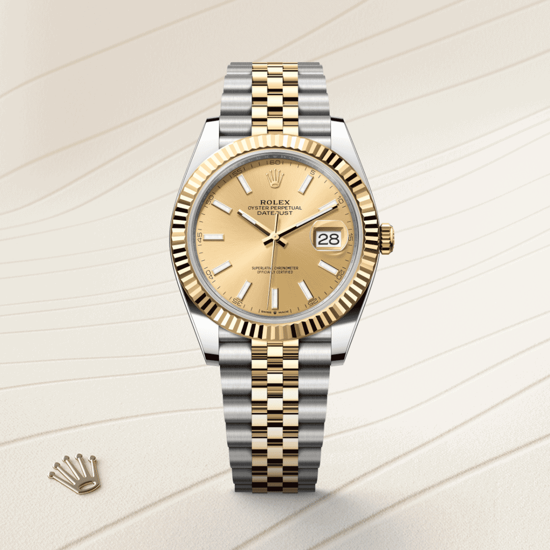 Rolex Datejust 41 Oyster, 41 mm, Edelstahl Oystersteel und Gelbgold (M126333-0010) – Juwelier-Eckstein