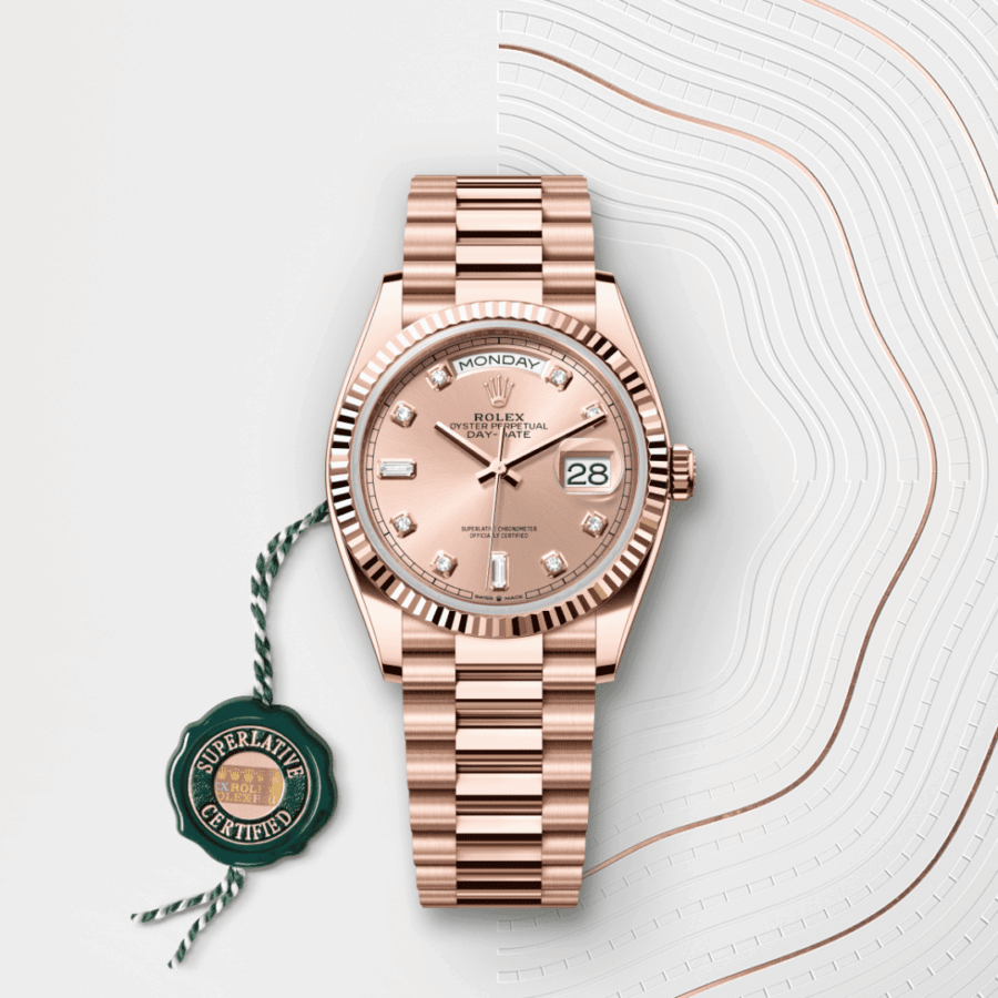Rolex Day-Date 36 mit Kaliber 3255, Rolex Manufakturwerk (M128235-0009) – Juwelier-Eckstein
