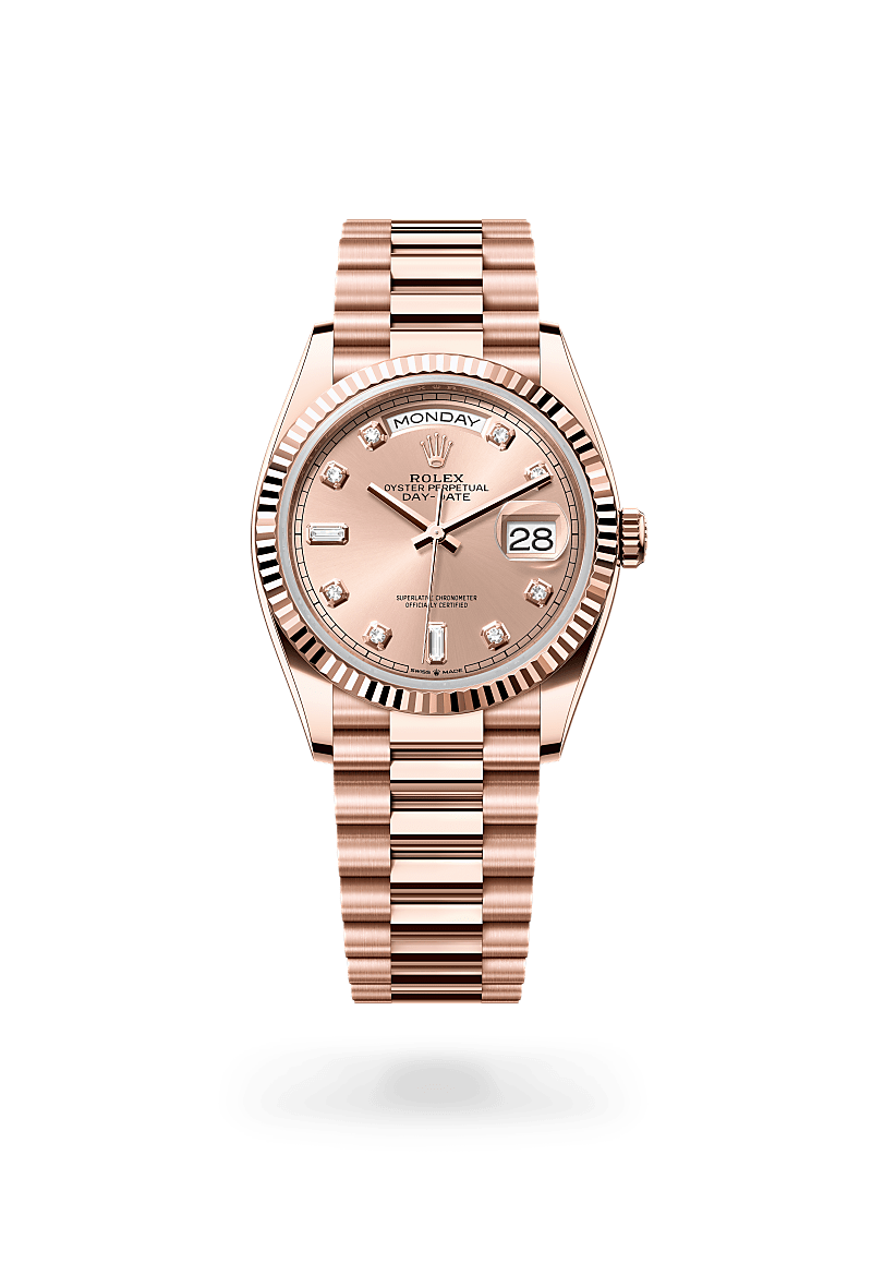 Rolex Day-Date 36 in 18 Karat Everose-Gold (M128235-0009) – Juwelier-Eckstein