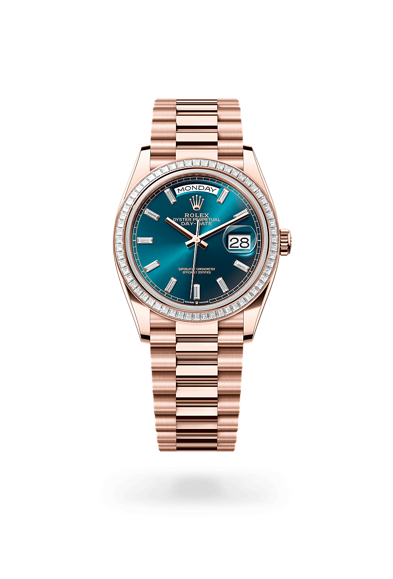 Rolex Day-Date 36 in 18 Karat Everose-Gold (M128395TBR-0032) – Juwelier-Eckstein
