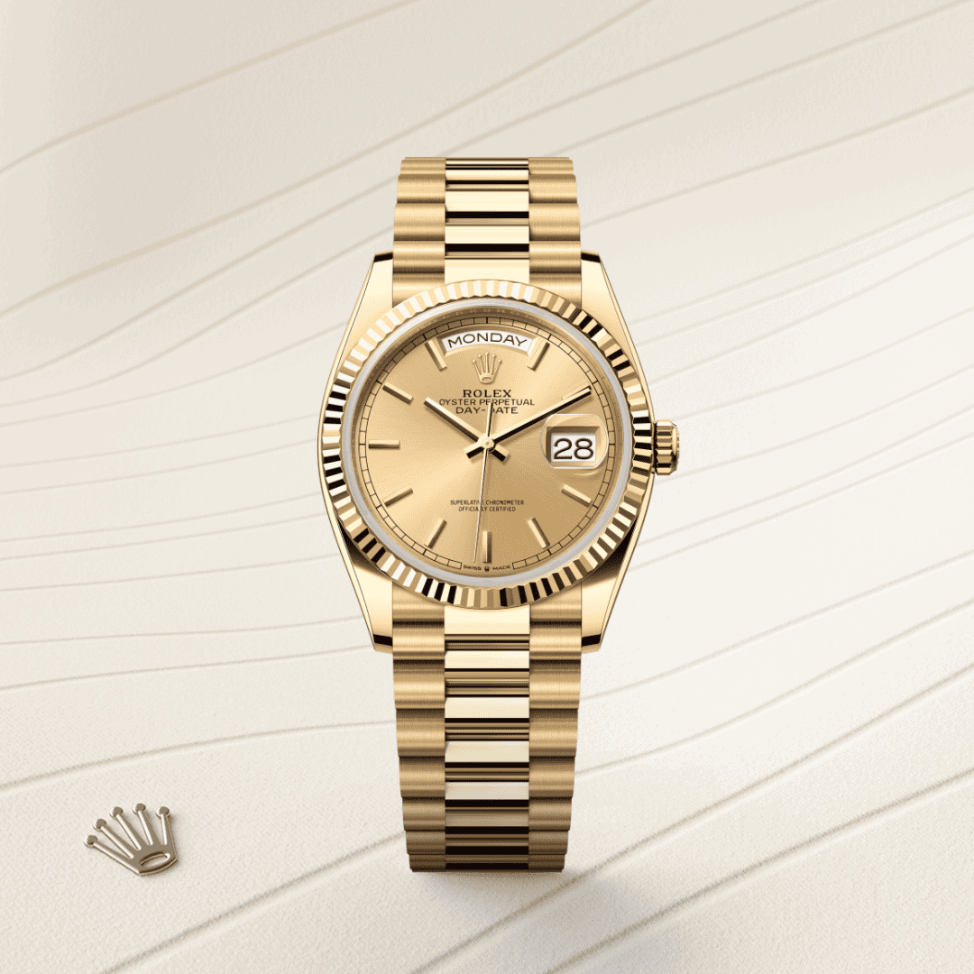 Rolex Day-Date 36 Oyster, 36 mm, Gelbgold (M128238-0045) – Juwelier-Eckstein