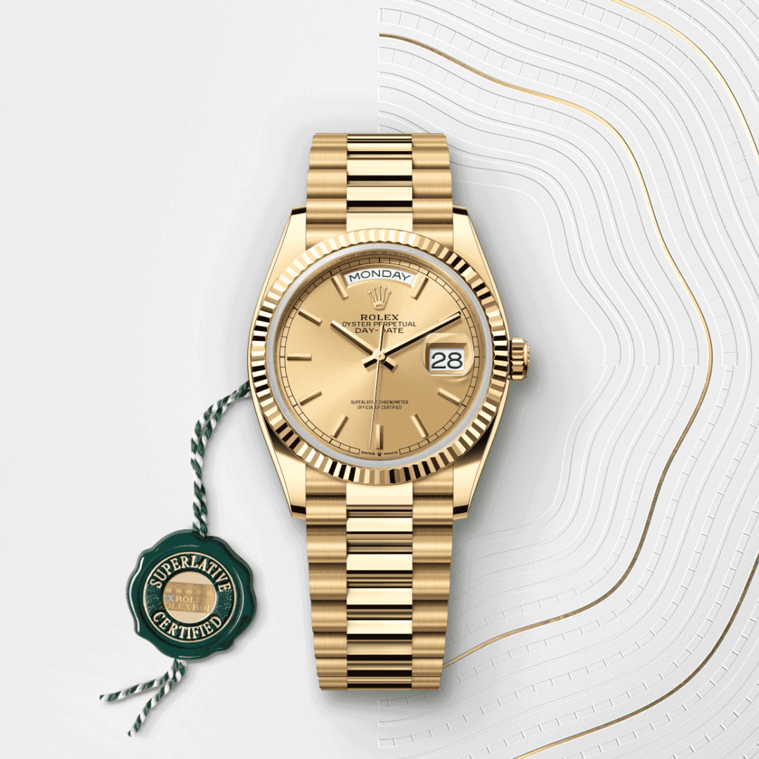 Rolex Day-Date 36 mit Kaliber 3255, Rolex Manufakturwerk (M128238-0045) – Juwelier-Eckstein