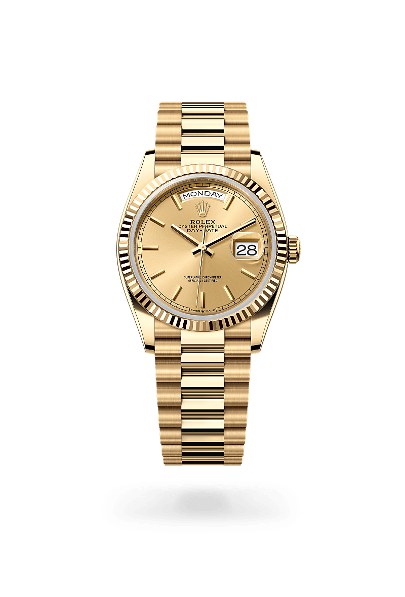 Rolex Day-Date 36 in 18 Karat Gelbgold (M128238-0045) – Juwelier-Eckstein
