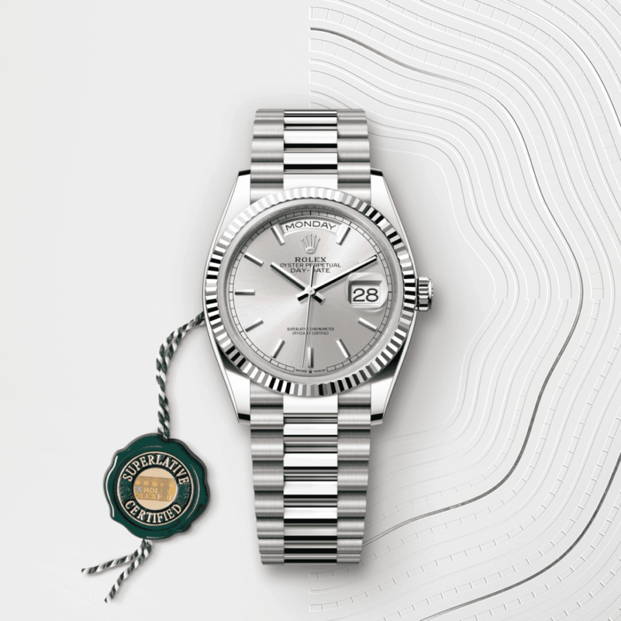 Rolex Day-Date 36 mit Kaliber 3255, Rolex Manufakturwerk (M128239-0005) – Juwelier-Eckstein