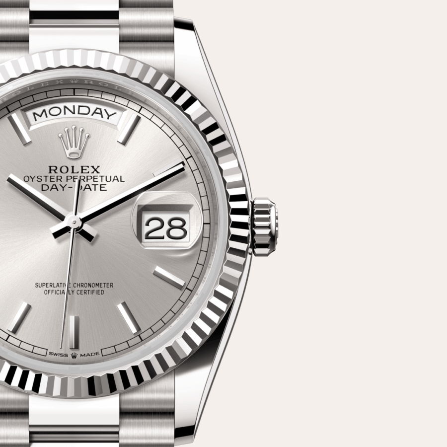 Rolex Day-Date 36 mit Zifferblatt Silbern (M128239-0005) – Juwelier-Eckstein