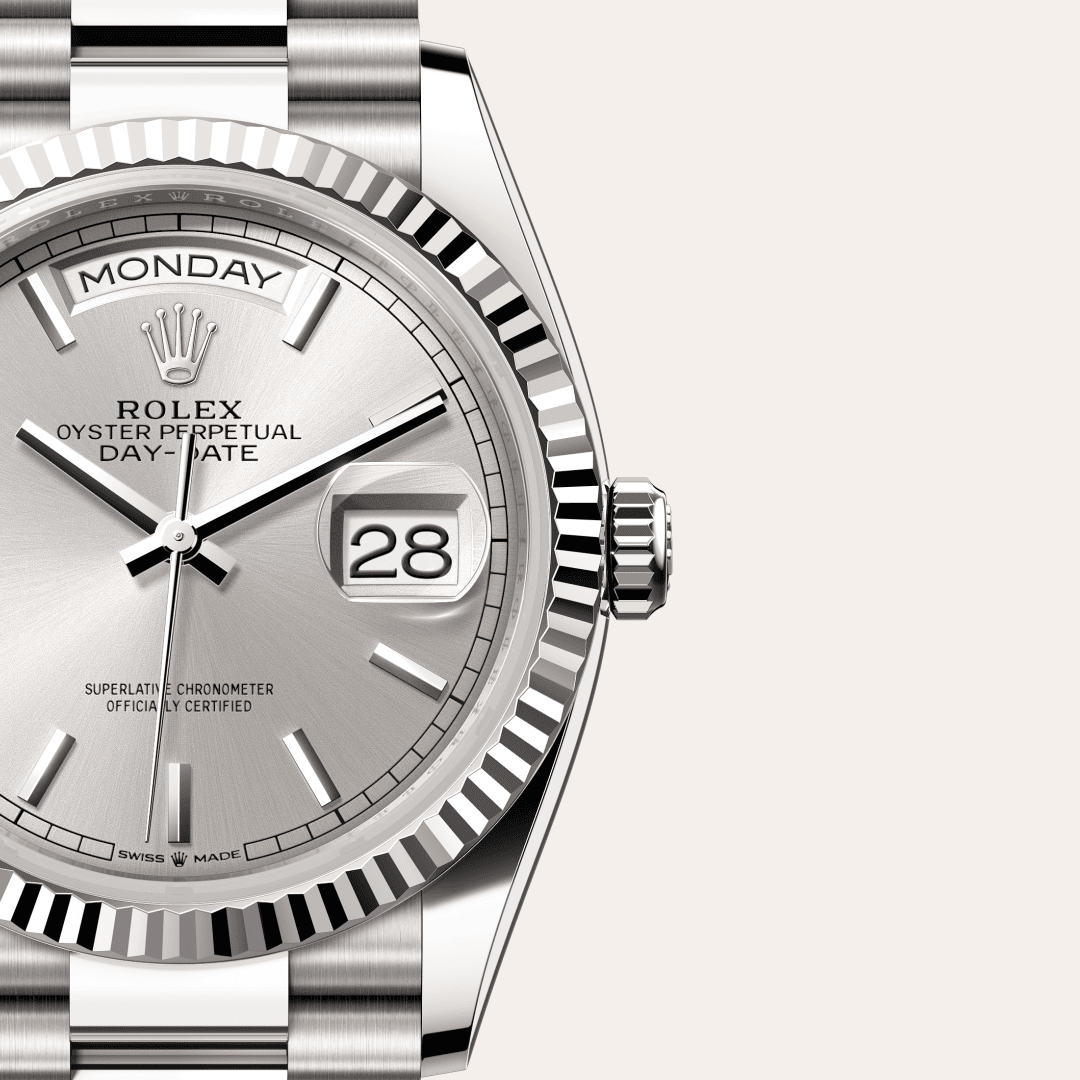Rolex Day-Date 36 mit Zifferblatt Silbern (M128239-0005) – Juwelier-Eckstein