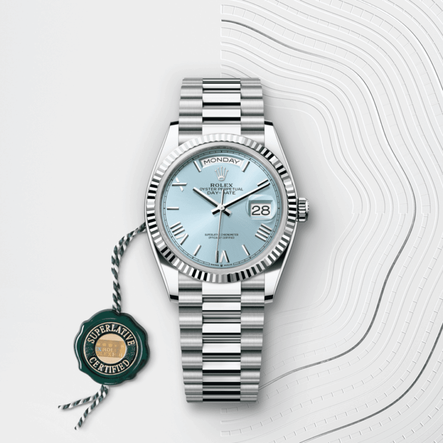 Rolex Day-Date 36 mit Kaliber 3255, Rolex Manufakturwerk (M128236-0018) – Juwelier-Eckstein