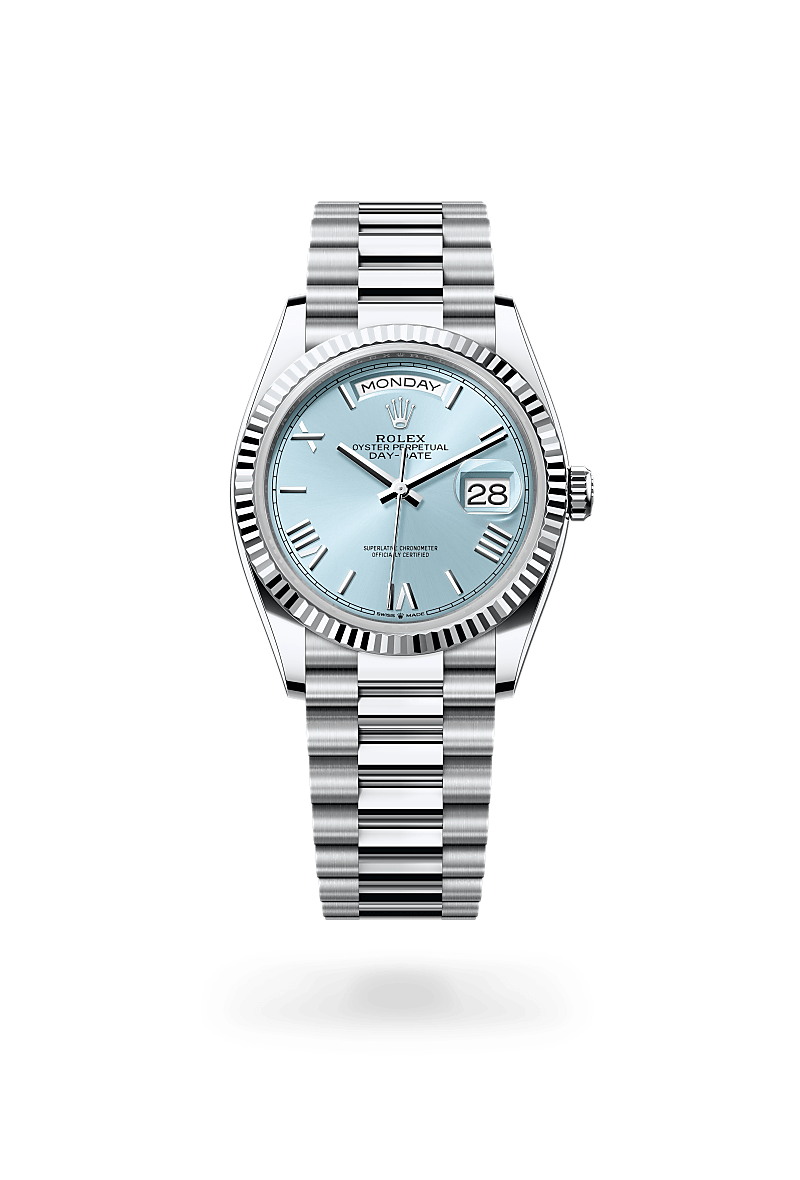 Rolex Day-Date 36 in Platin (M128236-0018) – Juwelier-Eckstein