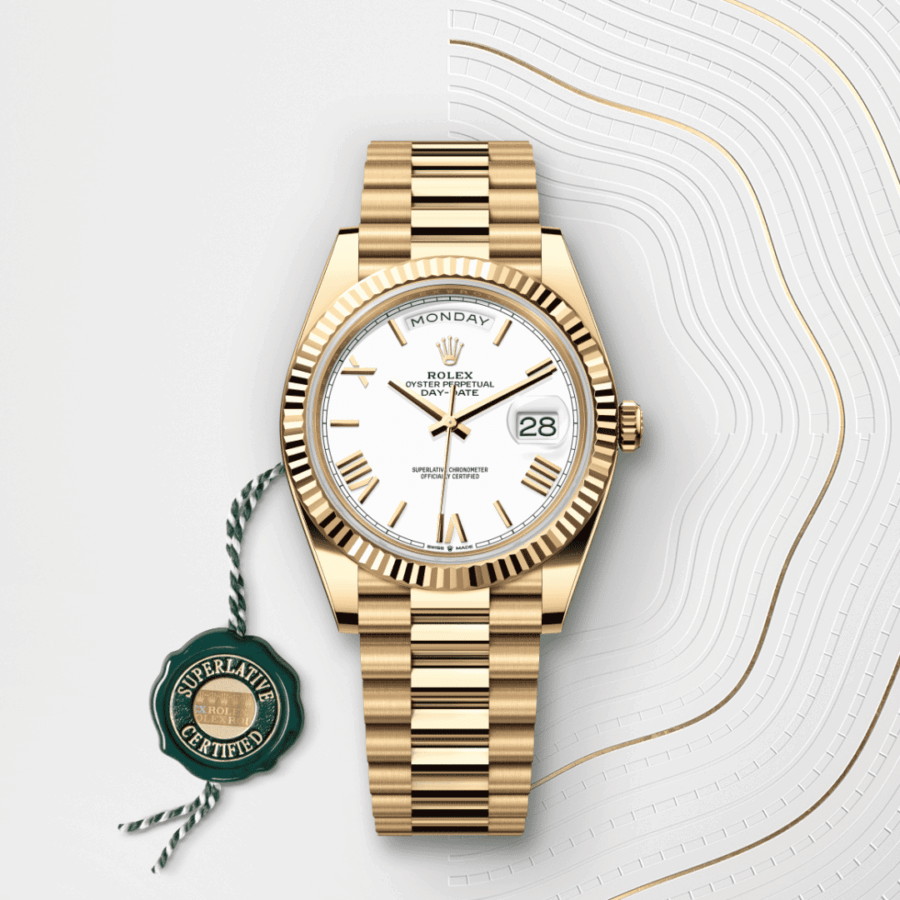 Rolex Day-Date 40 mit Kaliber 3255, Rolex Manufakturwerk (M228238-0042) – Juwelier-Eckstein