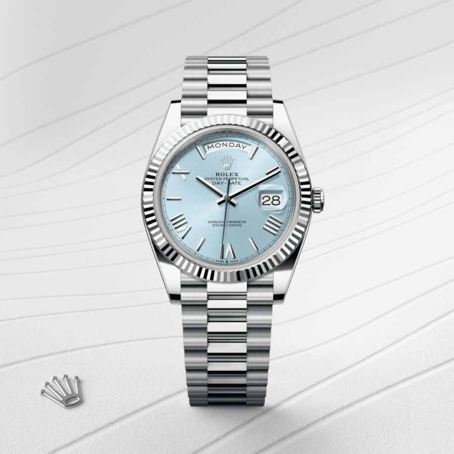 Rolex Day-Date 40 Oyster, 40 mm, Platin (M228236-0012) – Juwelier-Eckstein