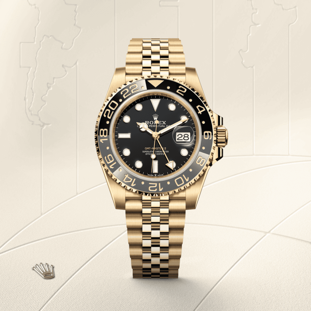 Rolex GMT-Master II Oyster, 40 mm, Gelbgold (M126718GRNR-0001) – Juwelier-Eckstein