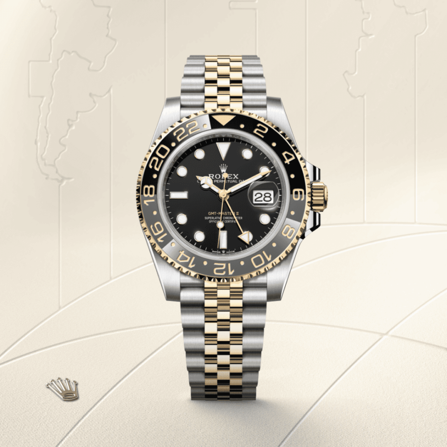 Rolex GMT-Master II Oyster, 40 mm, Edelstahl Oystersteel und Gelbgold (M126713GRNR-0001) – Juwelier-Eckstein