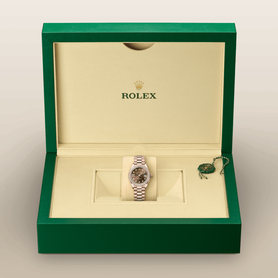 Rolex Lady-Datejust mit President, dreireihig, halbrunde Elemente (M279135RBR-0001) – Juwelier-Eckstein