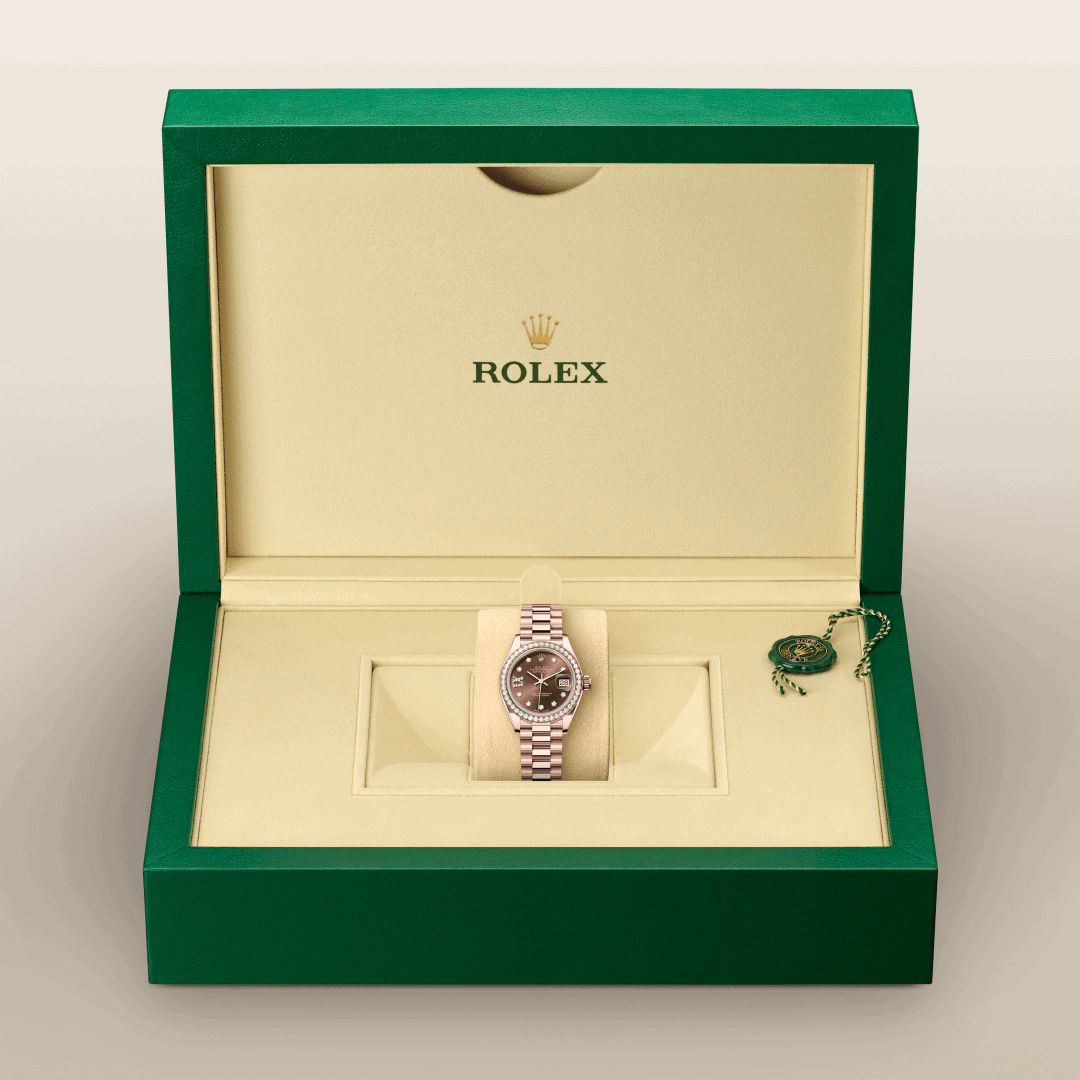 Rolex Lady-Datejust mit President, dreireihig, halbrunde Elemente (M279135RBR-0001) – Juwelier-Eckstein