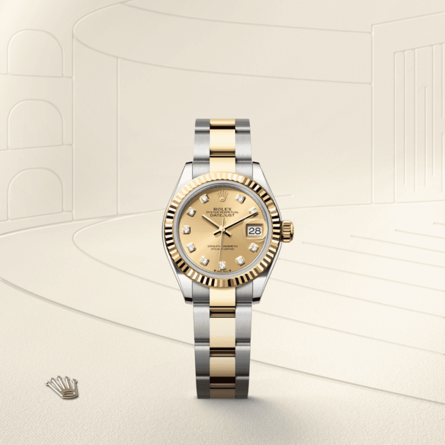 Rolex Lady-Datejust Oyster, 28 mm, Edelstahl Oystersteel und Gelbgold (M279173-0012) – Juwelier-Eckstein
