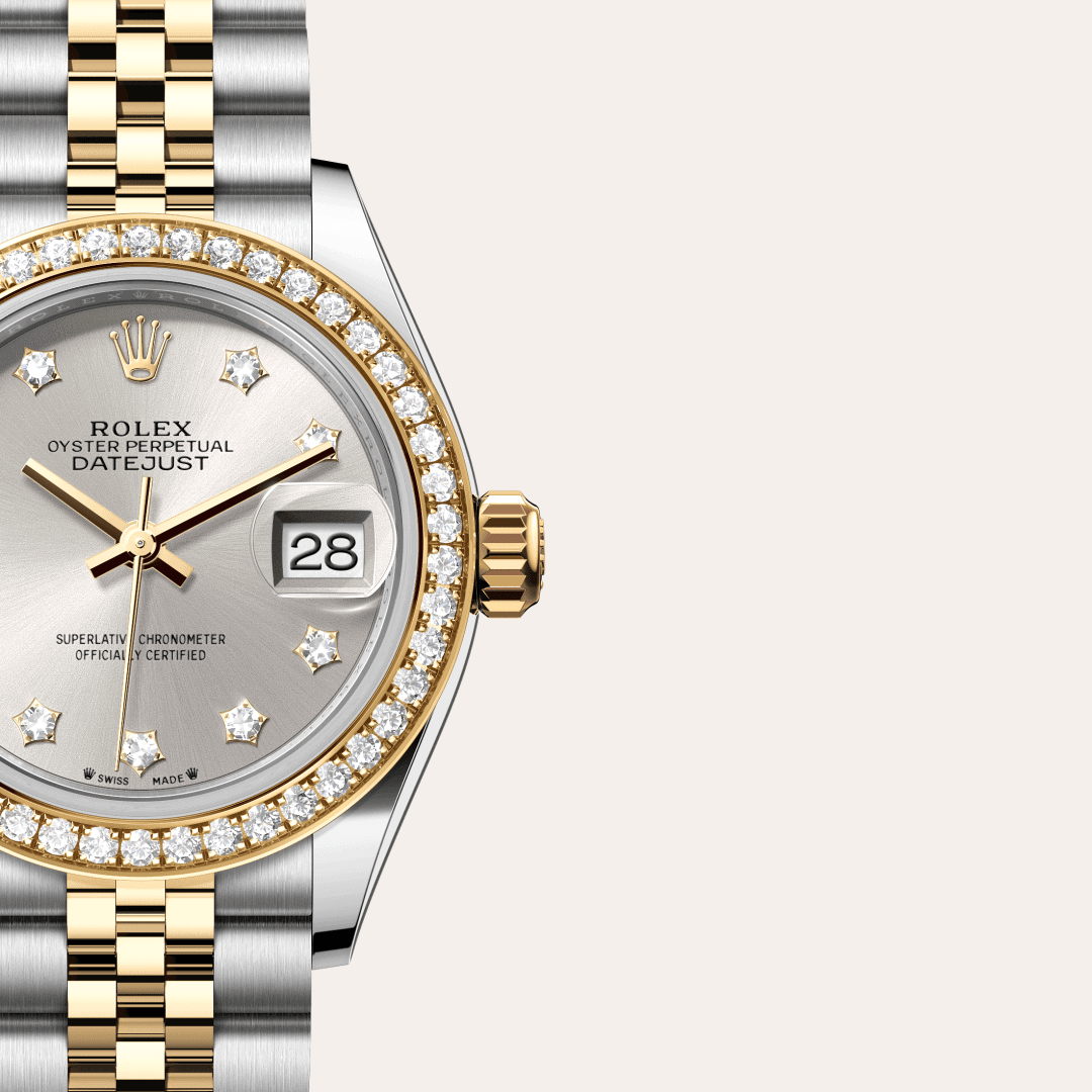Rolex Lady-Datejust mit Zifferblatt Silbern mit Diamanten (M279383RBR-0003) – Juwelier-Eckstein