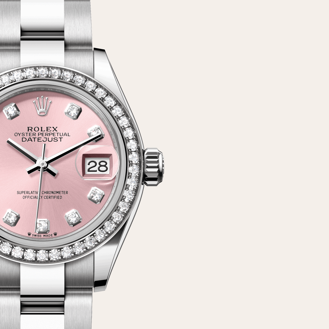 Rolex Lady-Datejust mit Zifferblatt Roséfarben mit Diamanten (M279384RBR-0004) – Juwelier-Eckstein