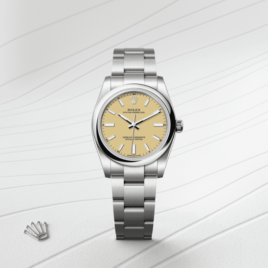 Rolex Oyster Perpetual 34 Oyster, 34 mm, Edelstahl Oystersteel (M124200-0007) – Juwelier-Eckstein