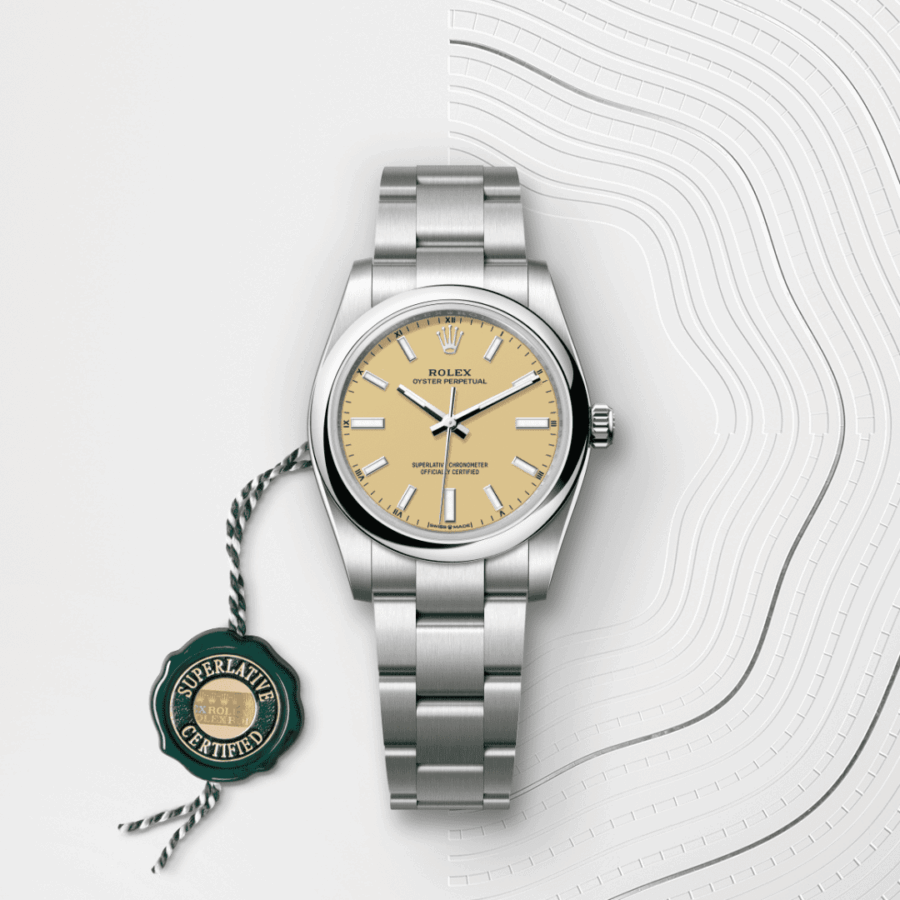Rolex Oyster Perpetual 34 mit Kaliber 2232, Rolex Manufakturwerk (M124200-0007) – Juwelier-Eckstein