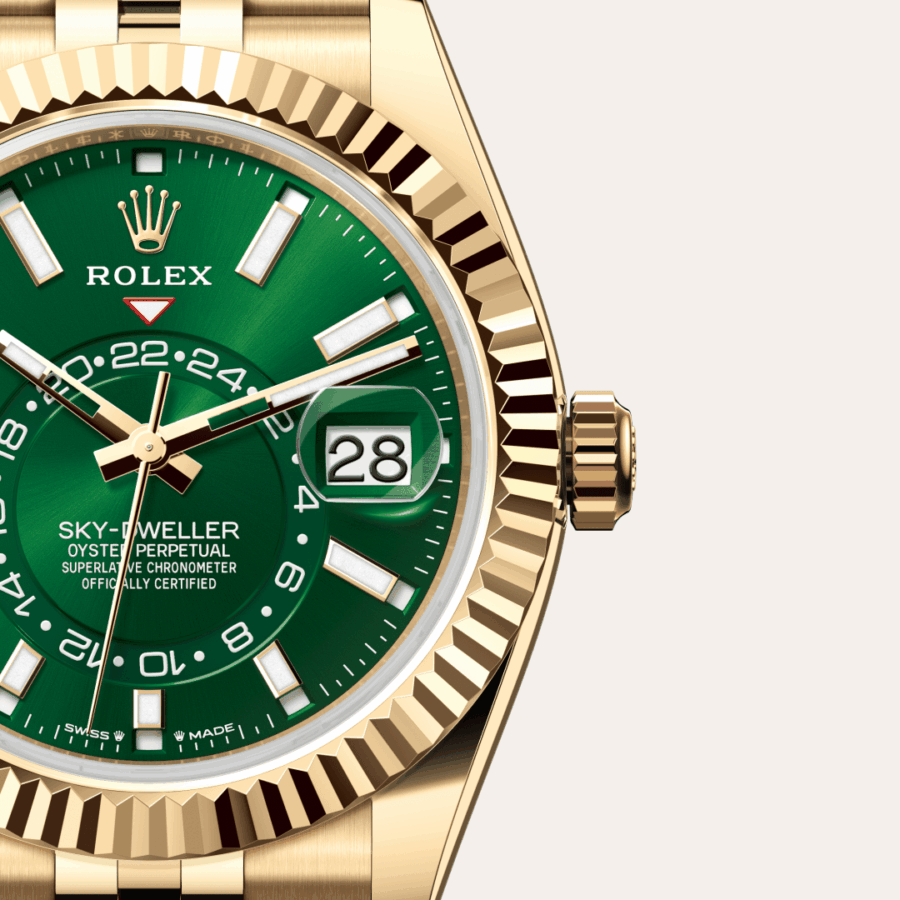 Rolex Sky-Dweller mit Zifferblatt Strahlend grün (M336938-0008) – Juwelier-Eckstein