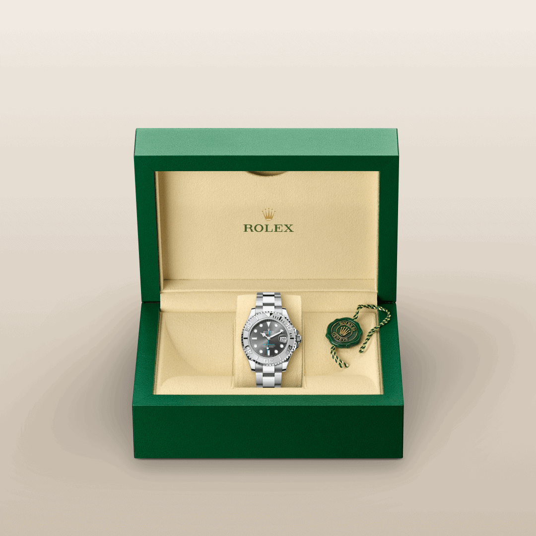 Rolex Yacht-Master 37 mit Oyster-Band (dreireihig), massive Elemente (M268622-0002) – Juwelier-Eckstein